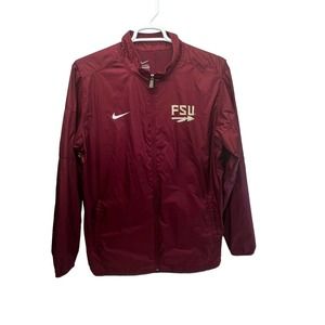 Nike Full Zip Florida State Seminoles Jacket Mens L Red Storm Long Sleeve NCAA